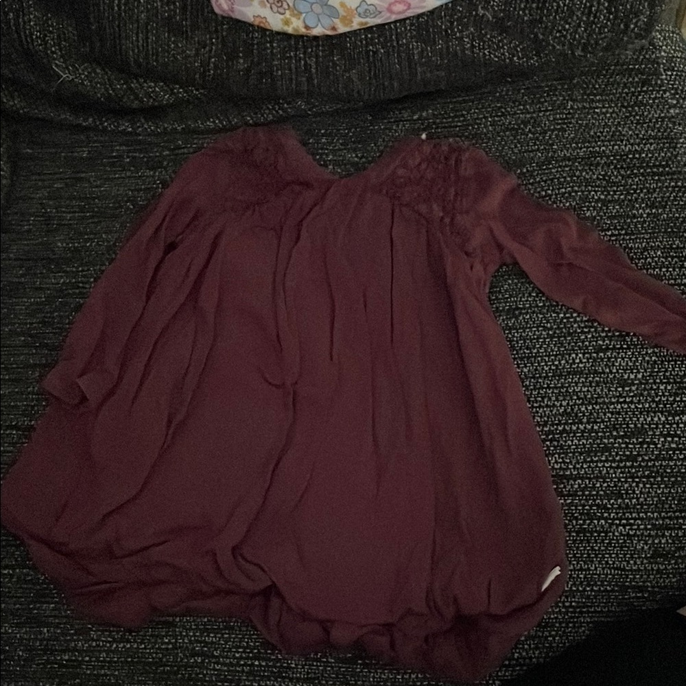 Elegant Burgundy Blouse